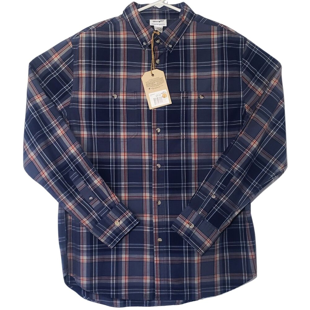 Wrangler Button Down Western Cowboy Shirt Mens Large New With Tags=$29.99 Cotton